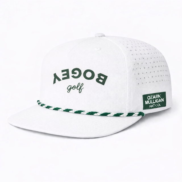 Ozark Mulligan “Bogey Golf” Hat – White & Green