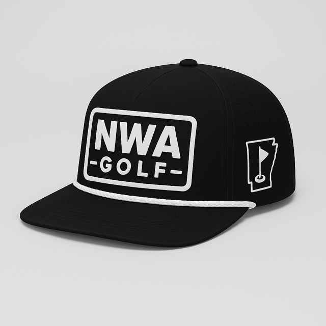 NWA Golf – Classic Rope Hat – Black & White