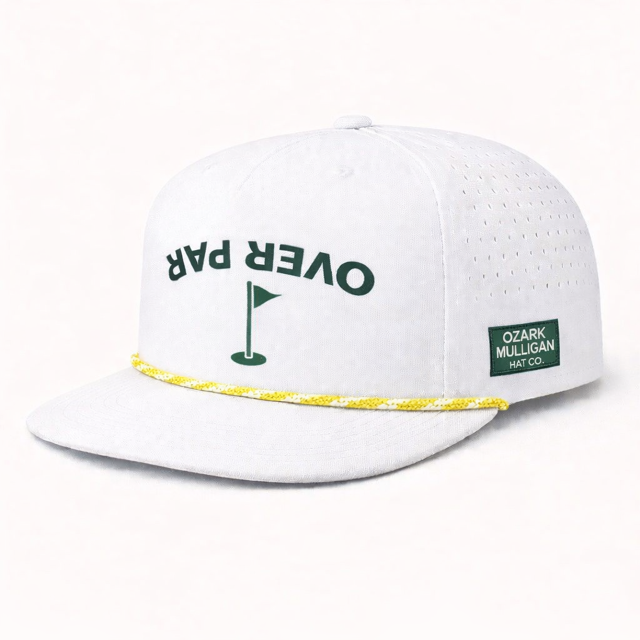Ozark Mulligan – Over Par Hat – White, Green & Yellow