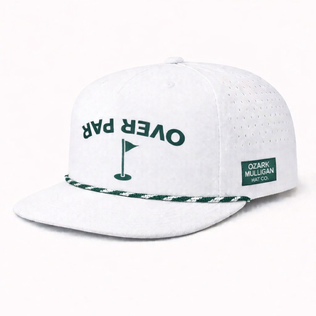 Ozark Mulligan – Over Par Hat – White & Green
