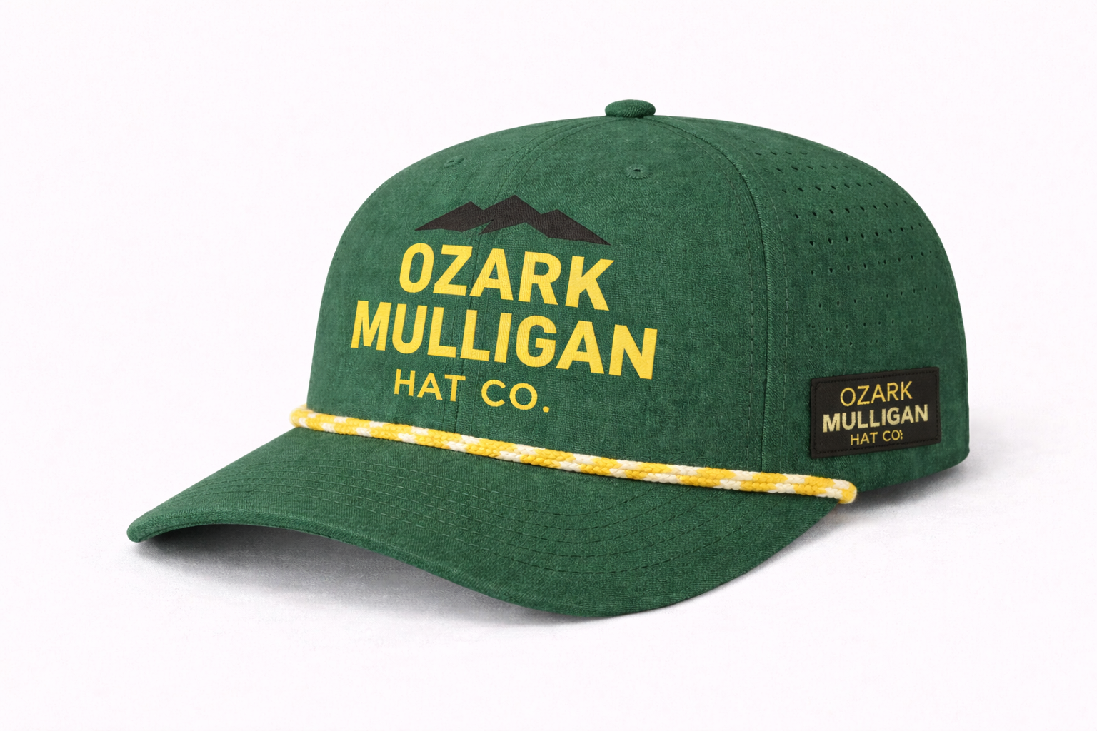 Ozark Mulligan Classic Rope Hat – Green & Yellow