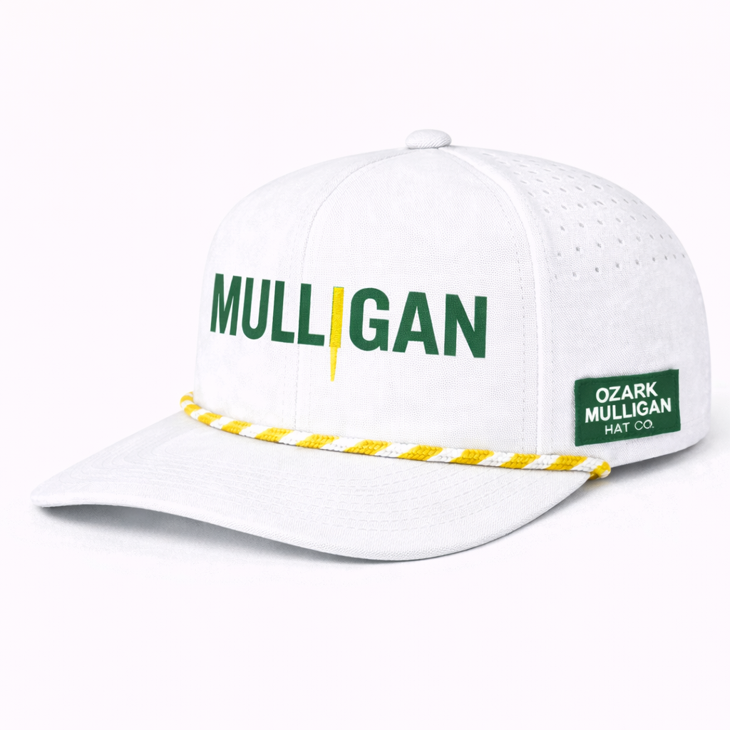 Ozark Mulligan – Mulligan Hat – White, Green & Yellow