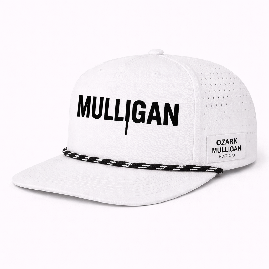 Ozark Mulligan – Mulligan Hat – White & Black